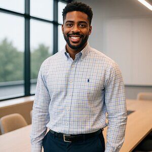 Polo Ralph Lauren Long Sleeve Button Up Dress Business Plaid Shirt (Size M)